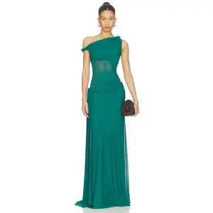 MISHA The Sisal Mesh Dress in Teal Blue