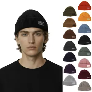 UNDERCONTROL Thick Knit Beanie – Winter Fisherman Docker Skull Hat for Men & Women, Soft Acrylic Roll Up Watch Cap, 15 Color Unisex Warm Style