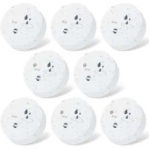 8 Pack Water Leak Detectors, 100dB Water Sensor Alarms Flood Detector for Basements, Bathrooms, Laundry Rooms, Kitchens, Garages, and Attics, Water Alarms -Operated ( Included)