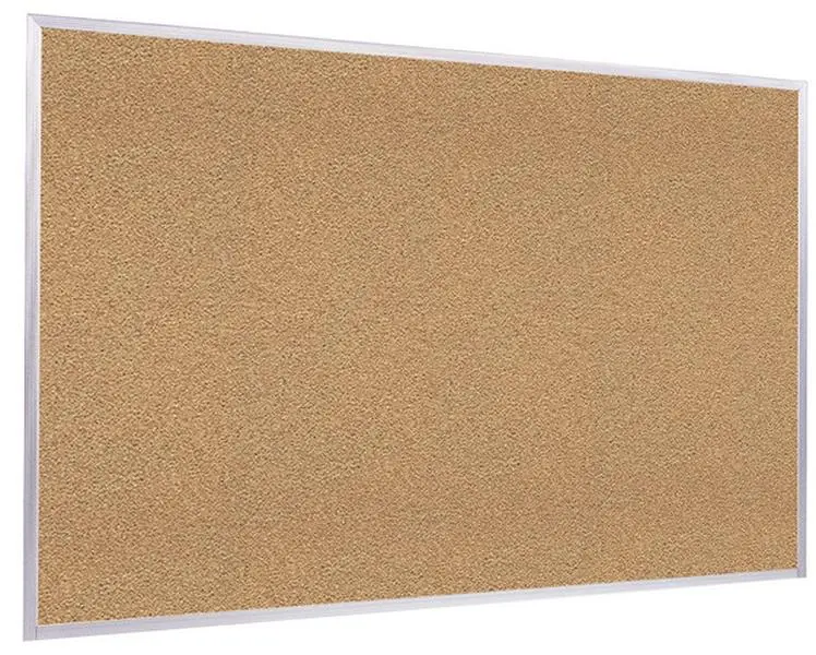 Ghent 1323-1 Horizontal 24 in. x 36 in. Aluminum Frame Natural Cork Board, Wall Mount, Sealed-Back Fiberboard, Long-Lasting, Attractive, Cost-Effective Office Presentation Supply for Office Use, 24" X 36"