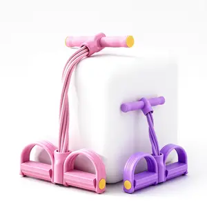 Multifunction Pedal Resistance Band Trainer with 6 Tubes – Stronger Resistance for Effective Training, Portable Foot Pedal Exerciser for Full-Body Home Workout, Stretching & Fitness Training