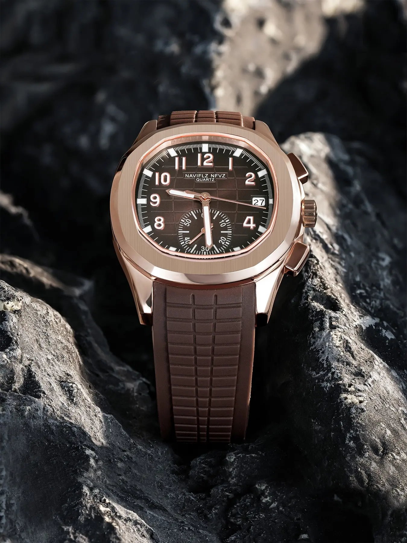 NAVIFLZ NFVZ Sport Mens Watches Top Brand Luxury Auto Date Fashionable Waterproof Wristwatch Watch Men Luminous Dial Watch AQUANAUT Quartz Watches for Men