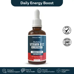 BioActive B12 Liquid: Vitamin B12 Plus L-Methylfolate Healthcare Fitness Supplement Edible
