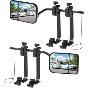 Universal Towing Mirrors Extenders for Towing, Clip-on Towing Mirror Adjustable Convex Rearview Mirrors for    Trailer RV SUV, Side Mirror Extensions for Towing, 2 Pack