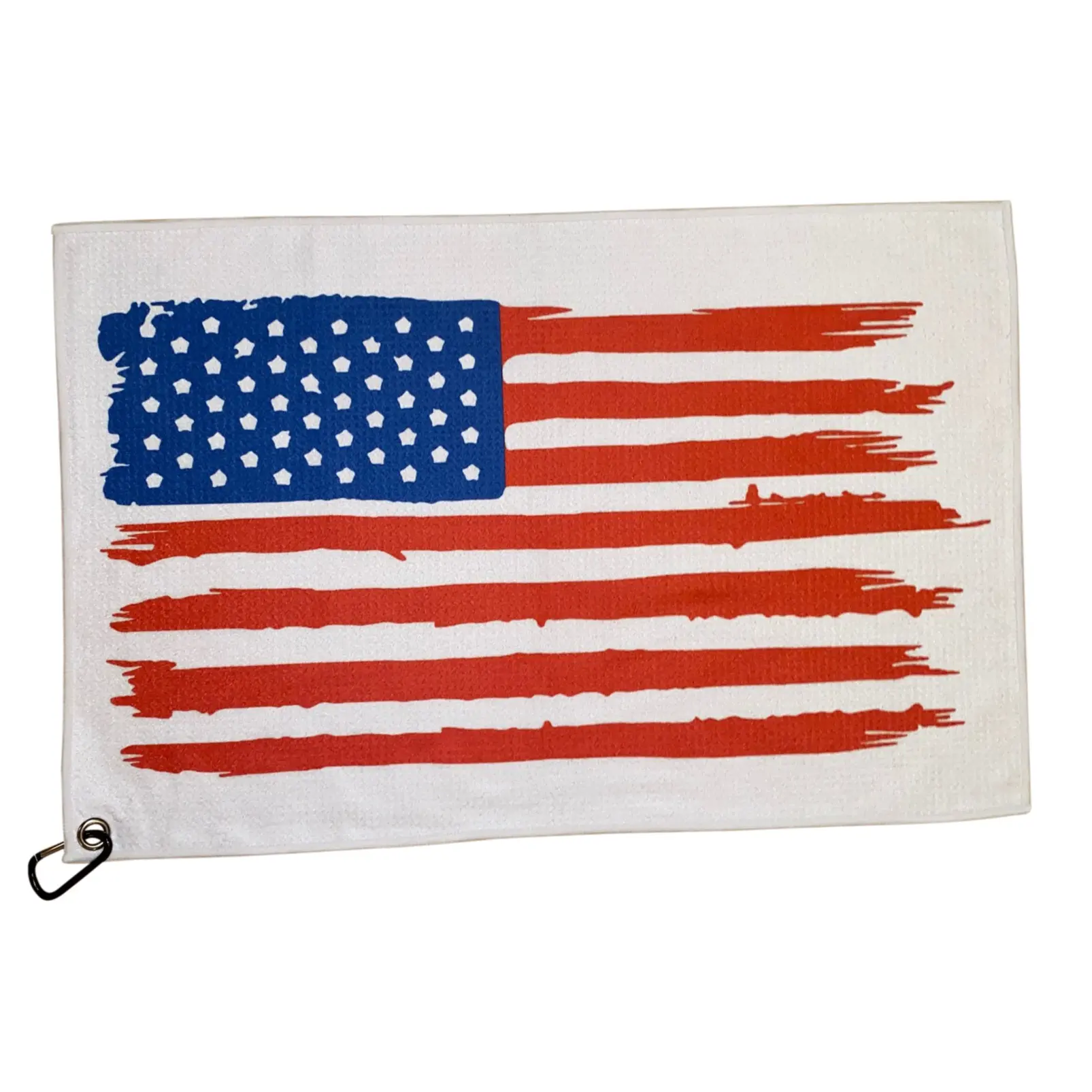 USA Flag Golf Towel - American Flag Microfiber Towels - Attach to bag with Clip