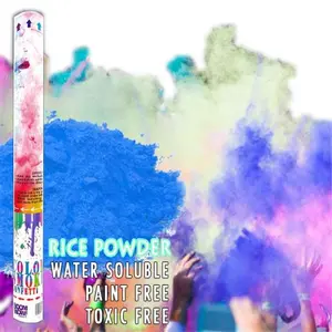 Blinkee HPGRCC18-BLGR 18 in. Holi Powder Gender Reveal Confetti Cannon, Blue