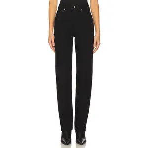 AGOLDE 90s Pinch Waist Long High Rise Straight Jeans in Cover