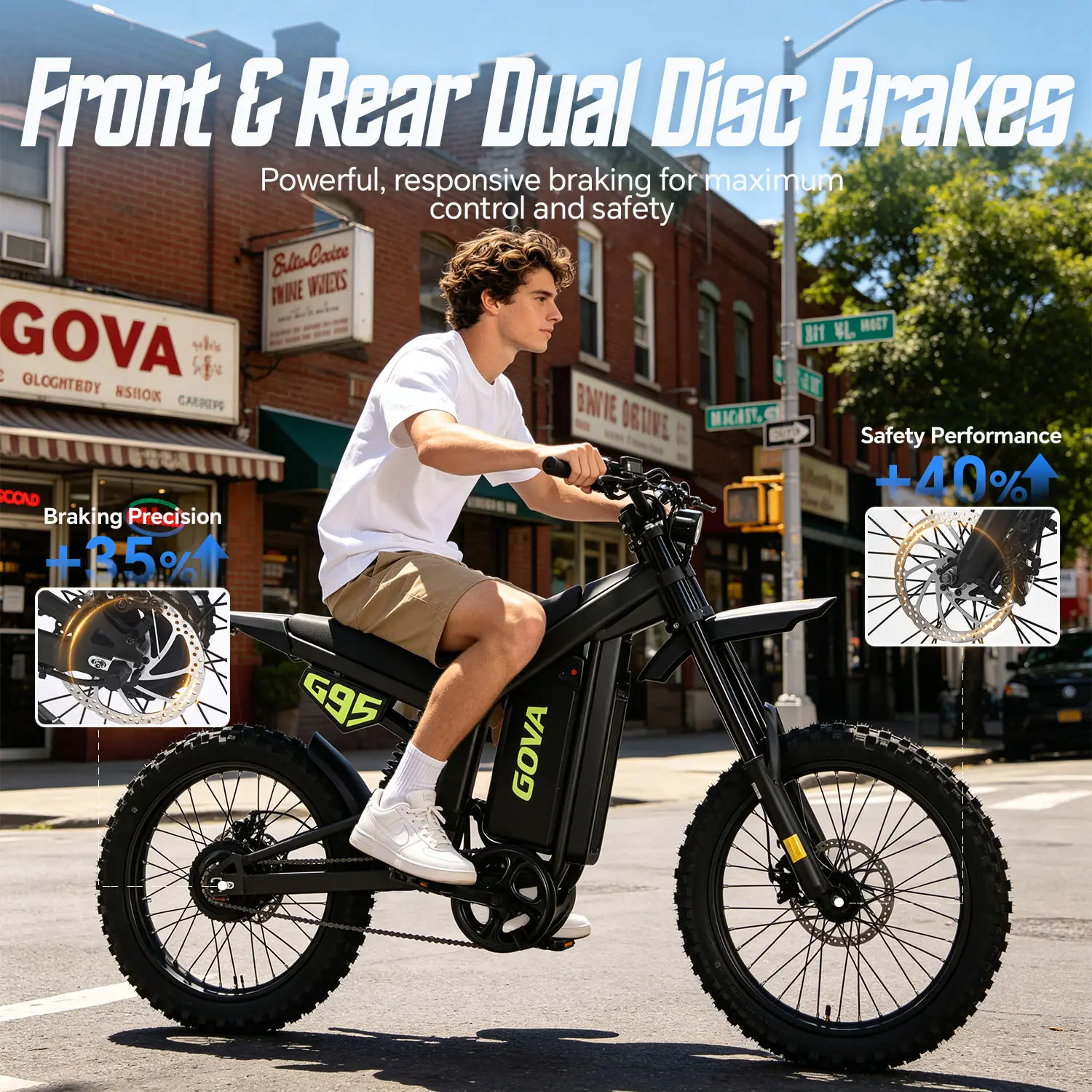 Off-Road Ebike - 2600W Peak Power, 60V 18Ah Battery, 45MPH Max Speed, 40-Mi Range, APP Bluetooth Control, 17-Inch Off-Road Tires, Turn Signals, Fully Suspended Shock Absorbers, Ebikes