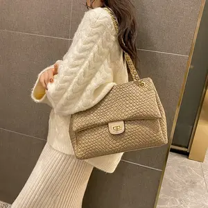 8710 Women's Retro Fashion Underarm Bag 2025 New Indented Commuter Shoulder Tote Bag