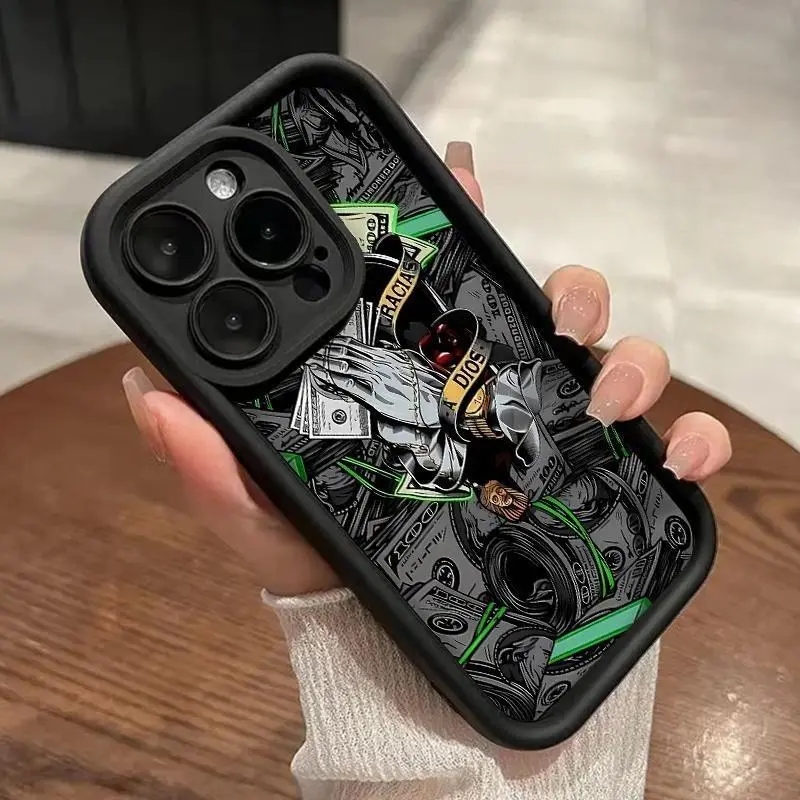 Phone Case Suitable for IPhone 11/12/13/14/15/16/17 Pro Promax Air Plus,Money Reverie Advanced fashion gift Drop Protection Shockproof Soft Silicone smartphone Cover