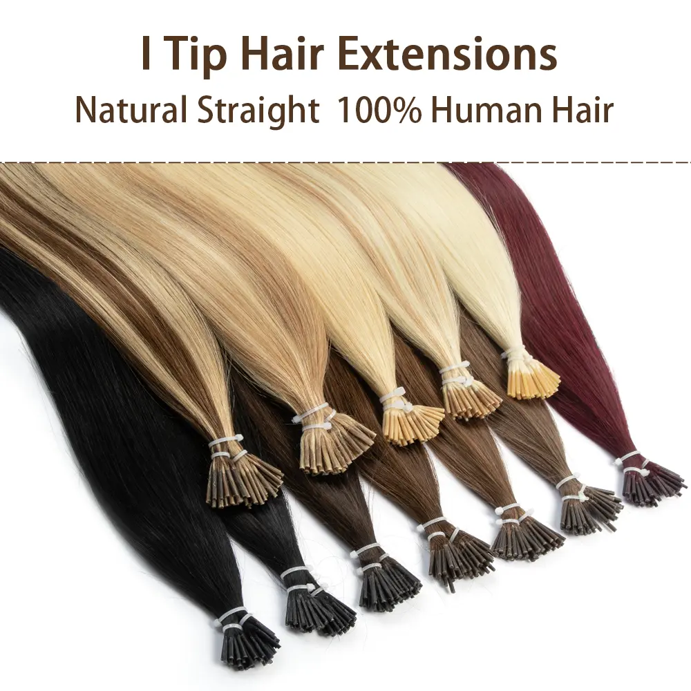 I Tip Human Hair Extensions 100% Human Hair Natural Straight Machine Remy Hair 50 Strands 30g/pack 12-20 inches Fashion Human Hairpieces For Women