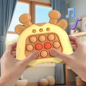 TTZZ Fast Push Game, Quick Push Pop Game, Pop Pro Light Up Fidget Toys,Quick Speed Fast Push Puzzle Game Console Bubble Stress Relief Decompression Toys Handheld Game Toy for Kids 3-12 Years pop it popits