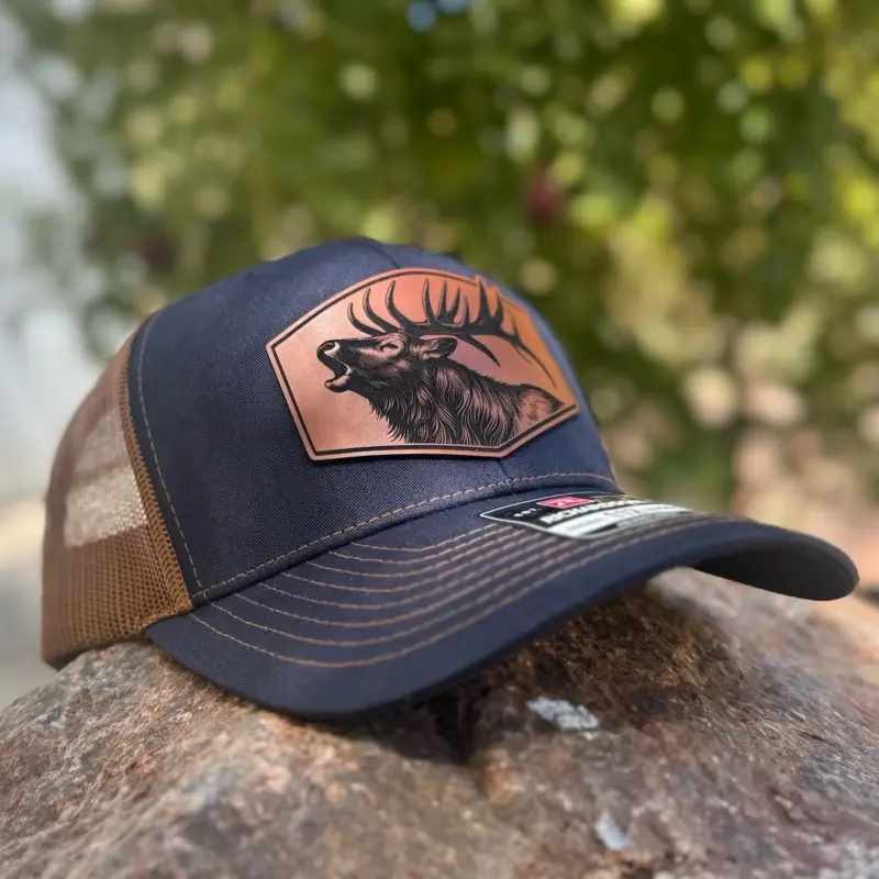 Elk leatherette patch Richardson hat Elk leatherette patch Richardson hat