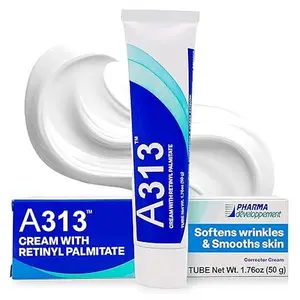 A313 French Pharmacy Vitamin A (Retinoids) Lightweight Face Cream for Anti-Aging, Reduce Wrinkles, Prevents Acne Breakouts, and Hyperpigmentation - Skincare for Smooth, Radiant Skin - 50g Cream