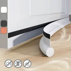 Self-Adhesive Door Bottom Seal Strip, Durable Noise Insulation Dustproof Insect Proof, Adjustable Waterproof Windproof Foam Sealing Strips, Draft Stopper