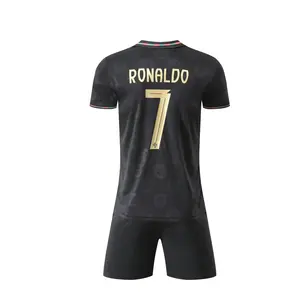Sports Set, Breathable Christmas Gift for Boys & Girls, RONALDO Football Jersey Fan Shirt Training Clothes, Casual Short Sleeve & ShortsRAIMENTRY