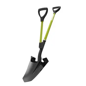 Sun Joe 9“ Digging Shovel, Assist Handle, Shovelution, Black/Green, SJ-SHLV07 Sun Joe 9“ Digging Shovel, Assist Handle, Shovelution, Black/Green, SJ-SHLV07