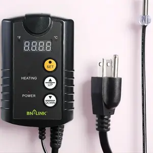 Voktta Digital Heat Mat Thermostat Controller with LED Display Screen - UL-Listed, Plug-and-Play, Overload-Safe Temperature Control Tool, 40°F to 108°F Range for Reptiles