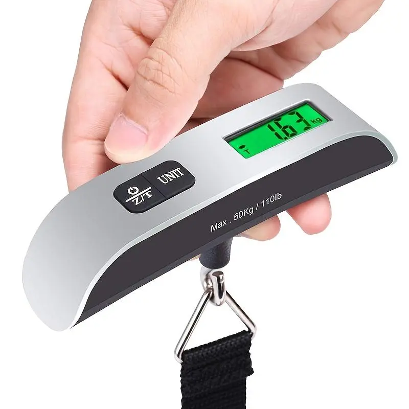 Portable Electronic Luggage Scale, 50kg Heavy Duty Mini Hanging Scale for Luggage, Fishing & Parcels, Outdoor Fishing Accessory