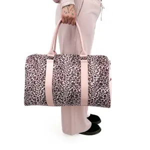 Leopard Faux fur Weekender / Travel Duffle Bags