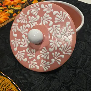 Pink Ceramic Tortillera