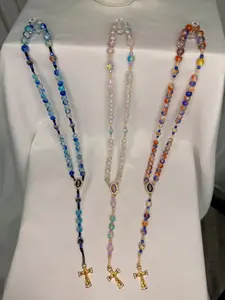 Handcrafted Crystal Rosaries with Religious Medals for Daily Prayer and Meditation Unique Personal Touch and Elegant Appearance Youth Friendly
