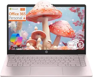 HP Essential Laptop Computer for Student Daily Study, Microsoft Office 365, Intel N150, 4GB RAM, 128GB Storage, Long Battery Life & Fast Charging, Windows 11 Home, Type-C, Tranquil Pink