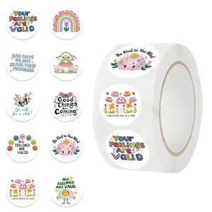 Mental Health Stickers (500pcs/roll), Mental Health Matters Awareness Vinyl Decals, Decorative Sticker for Laptop, Water Bottle, Bumper, Helmet, Book, Doctor, Reward, Sticker Packs