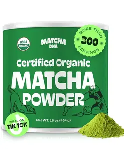MATCHA DNA Certified Organic Matcha Green Tea Powder (16 oz TIN CAN)