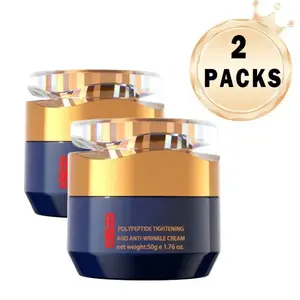 2 Counts(or 1 Count)1.76 Oz Deep Moisturizing Peptide Face Cream - Plump Skin & Boost Elasticity  | Korean Botanical Extracts Skin Care Glow