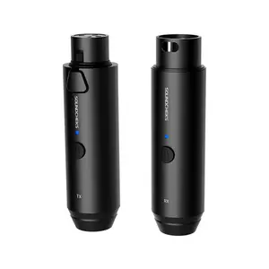 SoundCheks Wireless XLR Microphone Transmitter & Receiver 2.4GHz Plug-in Adapter 24-bit 192kHz Audio for Dynamic Mics PA Systems & Cameras