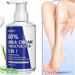 60% Urea Cream for Feet, Removes Calluses, Moisturizes & Hydrates Cracked Elbows & Heels, Softens Rough Skin, Daily Moisturizing Care, 180g