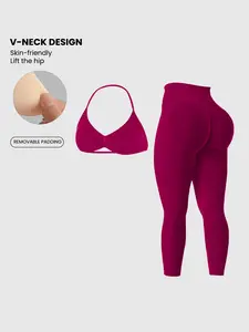 Women's Halter Top + High Waist Tight Pants Sportswear Set, Perfect for Gym Workouts and Daily Wear, Sleeveless Above Ankle Style