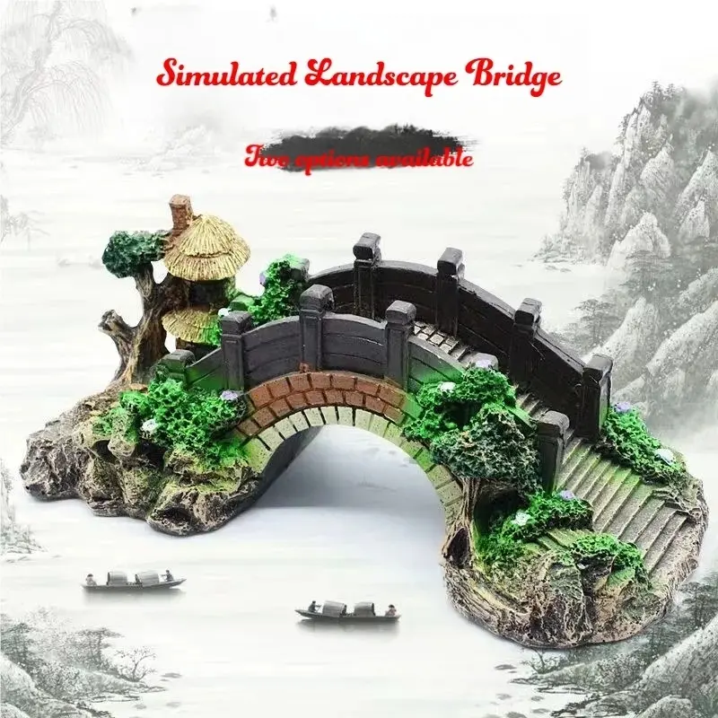 Aquarium Decoration Bridge, Resin Fish Tank Ornament, Turtle Climbing Platform, Arch Bridge, Aquarium Landscaping Decor, Aquarium Accessories, Aquarium Supplies, Fish Tank Decorations