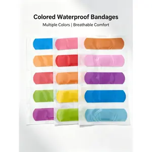 Candy-colored cartoon waterproof band-aid, colorful solid color adhesive bandage for wound hemostasis and anti-chafing