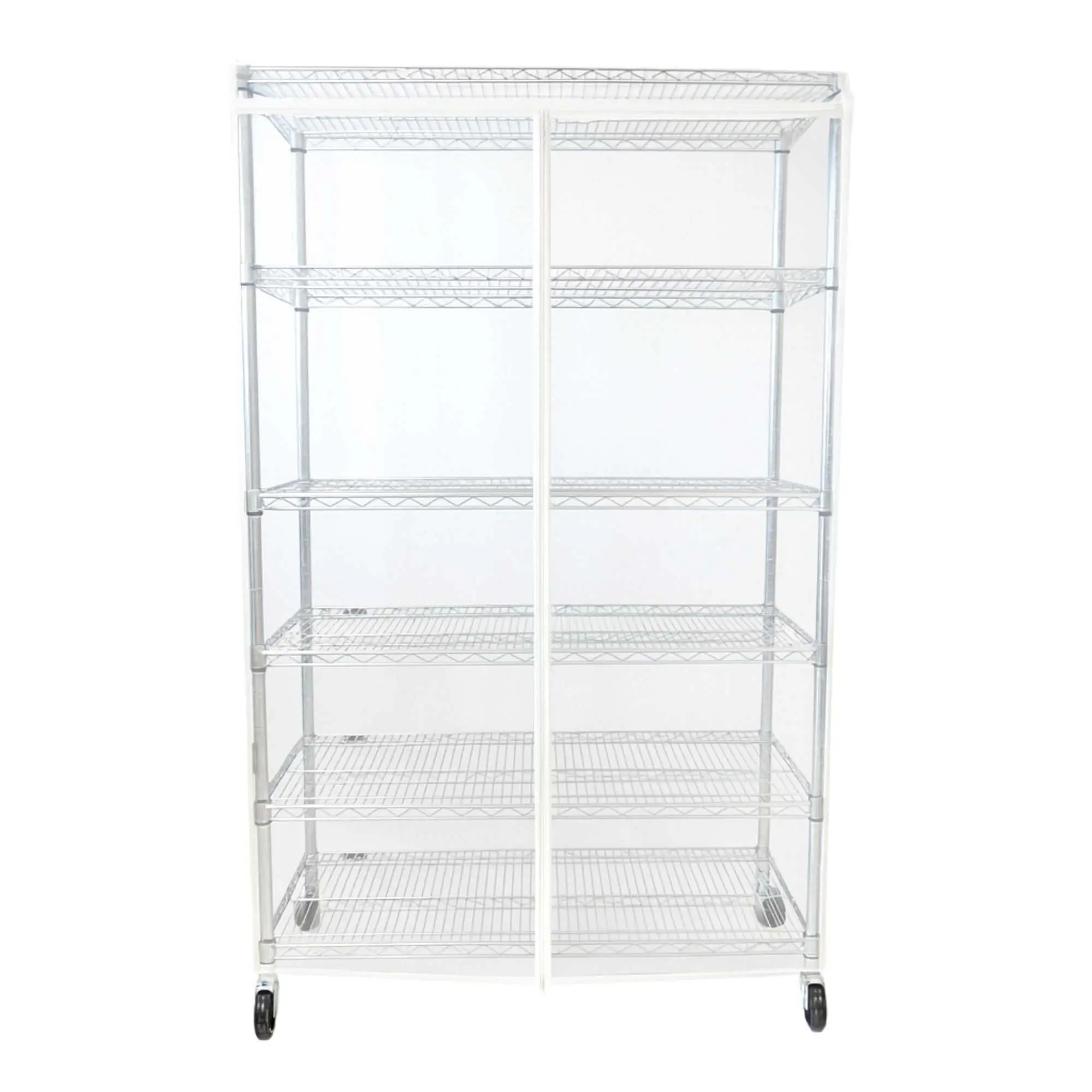 Storage Shelving Unit Cover, fits racks 36"W x 18"D x 72"H All Clear See Through PVC