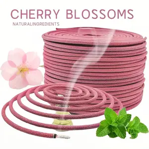 46/86pcs Sakura Cherry Blossoms Incense Coils, Aromatherapy Essential Oil Scented, Outdoor Poolside Garden Porch Deck Camping Hiking, Summer Home Decor Perfect Gift!