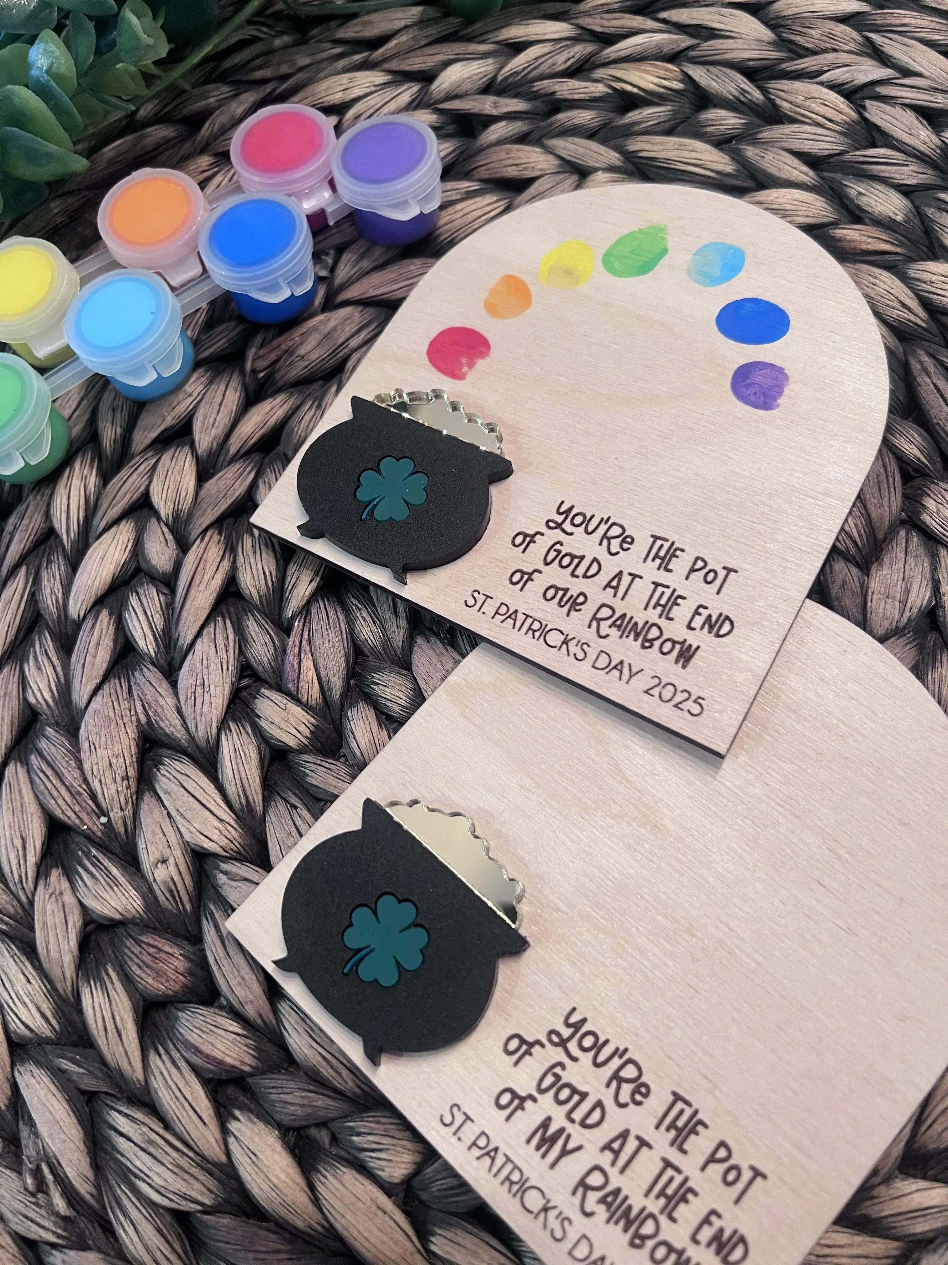 St. Patrick's Day DIY Fingerprint Magnet Keepsake