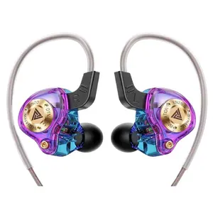 QKZ ENZO 2025 HiFi Wired Earphones – Noise-Cancelling Gaming Headset with Mic, 8D Stereo Sound, Bass-Boosted for Sports/Gym