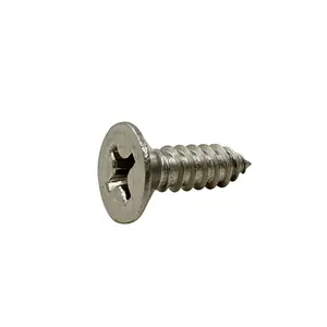 M6x20mm Flat  Phillips  Screws, Stainless Steel Screw, Phillips Drive Countersunk  Self-Tapping Screw, Full Thread, 50 count (M6x20mm)