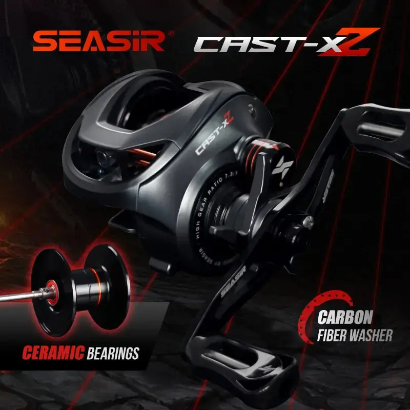 High-Speed Fishing Baitcasting Reel - 7.3:1 Gear Ratio, Ceramic Bearings, Carbon Fiber Construction