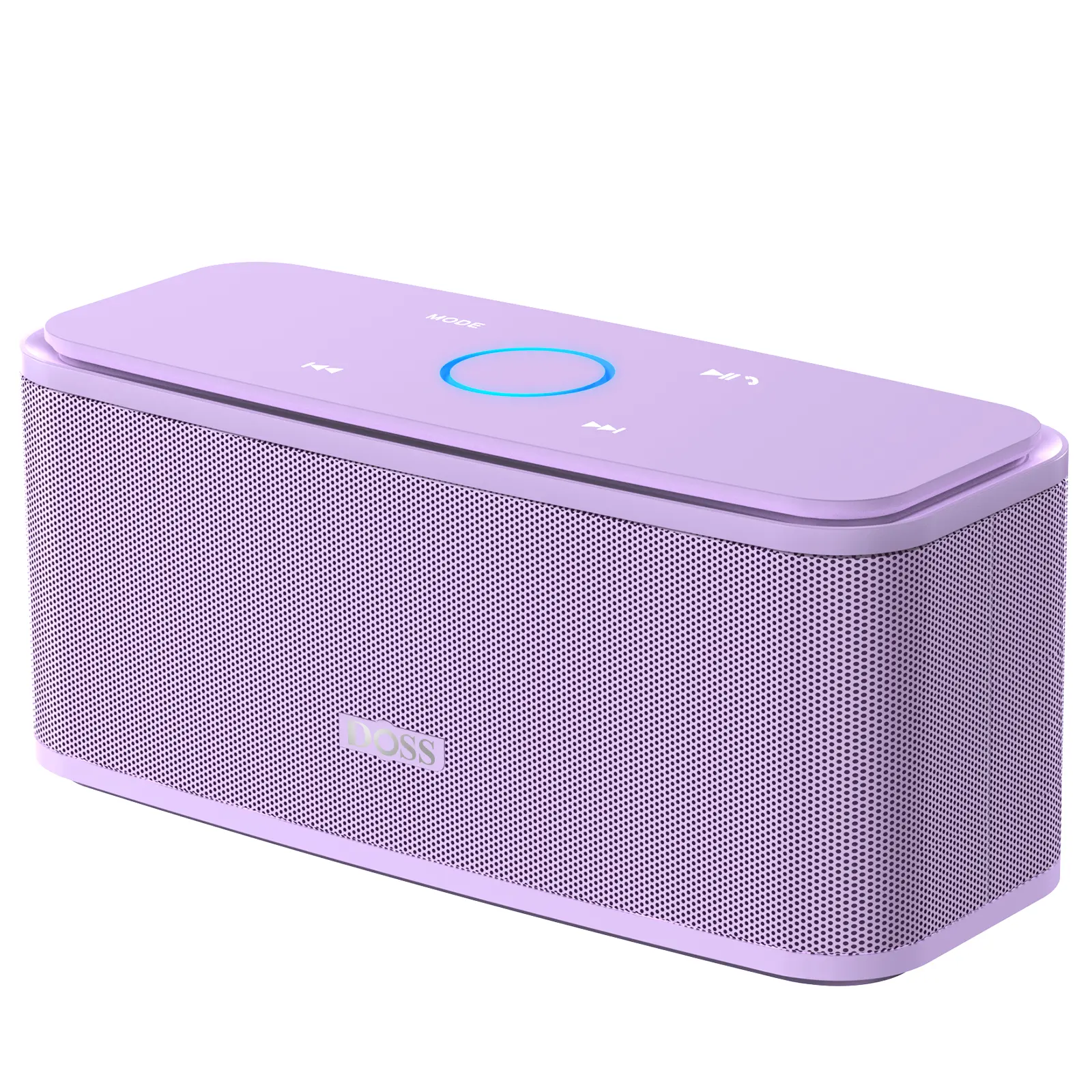 DOSS SoundBox Touch Portable Wireless Bluetooth Stereo Speaker - 12W HD Loud Bass, IPX5 Waterproof, 20H Playtime, Touch Control, Handsfree Mic, Micro USB Type B Rechargeable, Smart/Mobile Compatible, Black, Home/Outdoor Use, Father's Day Gift, Bluetooth S