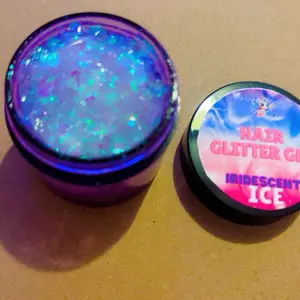 Glitter gel for hair and skin