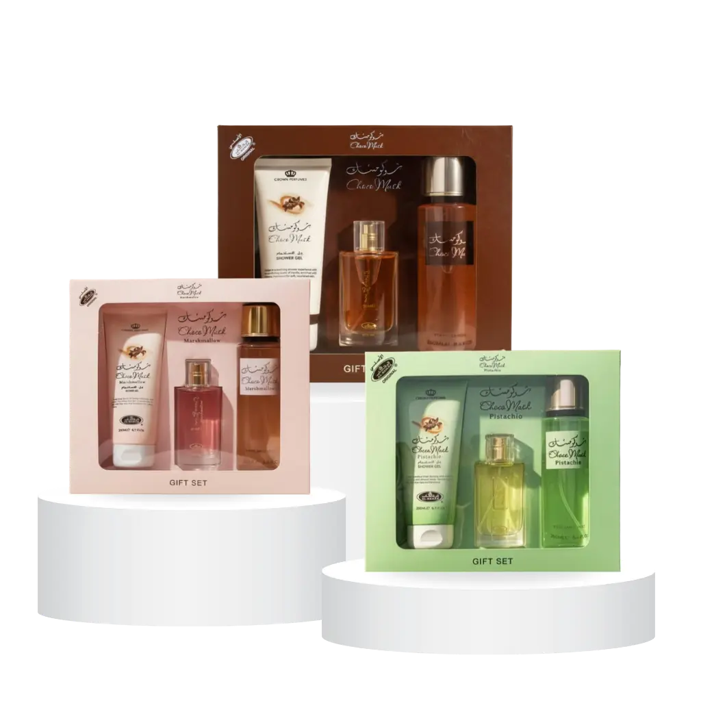 Oudlash Bundle | Al Rehab Choco Musk Gift Set + Pistachio Musk Gift Set + Marshmallow Gift Set | Unisex Fragrances | 50ML | Eau De Parfum | Choco, Musk, Marshmallow