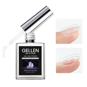 GELLEN 4-in-1 Amethyst Builder Nail Gel & Top Coat – 20ml for Apex Building, 3D Nail Art, Chrome & Glossy Finish Polish Smooth Translucent Whitening