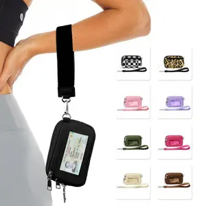 Clear PVC Wristlet Card Holder - Trendy Transparent Mini Wallet with Wrist Strap, Portable Coin & Bank Card Purse for Women