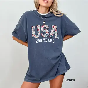 Comfort Colors Happy 250th Birthday USA T Shirt America 250th Anniversary Semiquincentennial Gift USA 250 Shirt Independence Day 4th of July Gift Graphic Tee