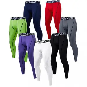 Men’s  pure color design Quick Dry Leggings – Pro Compression Base Layer, Anti-Chafe, Multi-Sport (Running, Fitness, Basketball) Size: S, M, L, XL, XXL, XXXL