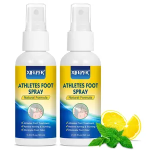 Athlete's Foot Spray, 2 Counts/set Foot Odor Spray, Portable Foot Care Spray for Foot Odor, Itching, Sweating, Peeling and Blisters