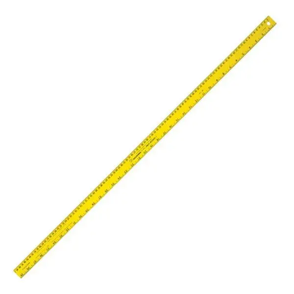 SWANSON AE140 High-Grade Aluminum Alloy Office Meterstick - 39.375" L, 1.25" W, Yellow & Black, Portable Measuring Rod, Hand Measuring Tool, High-Visibility Finish, Black Thermo-Bonded Gradations, Non-Glare Coat, Cutting Guide